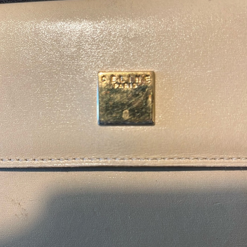 Celine bifold snap wallet cream color EUC minimal use beautiful condition - Picture 1 of 12